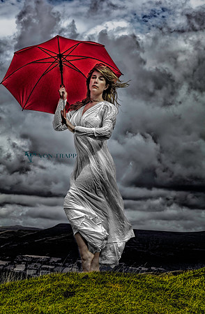 Her Red Umbrella v.1 by Von Trapp Photography 2022,