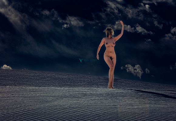 Art nude photograph taken in White Sands N.M.