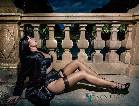 Sexy photo of a woman wearing lingerie outdoors in Germany.