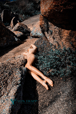 Art nude photo taken at Enchanted Rock Texas.