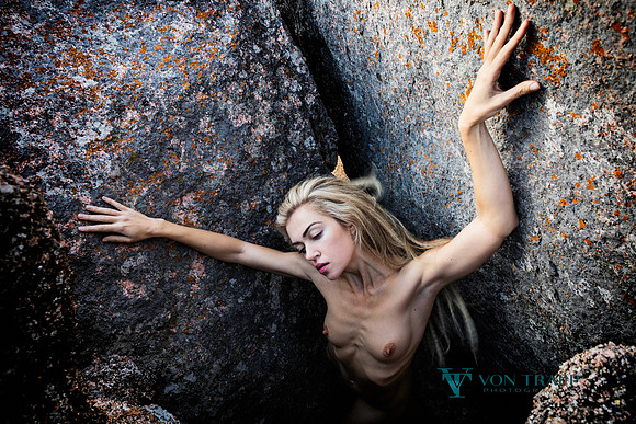 Art nude photo taken at Enchanted Rock Texas.