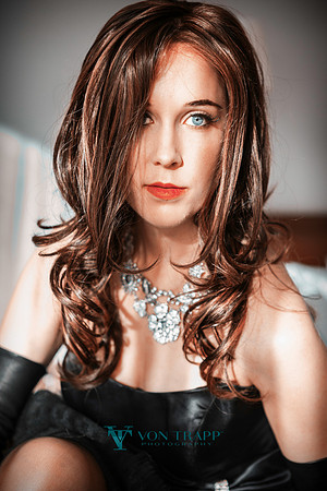 Beauty portrait of a lovely blue eyed woman.