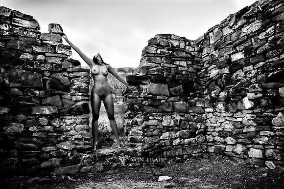 Nude in the Texas desert at Big Bend.