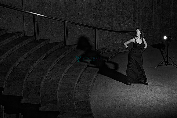 Fashion photo taken at night in San Antonio Texas.