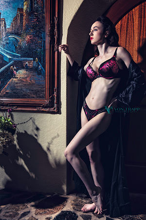 Boudoir photo of a sexy woman in lingerie taken by San Antonio Photographer Von Trapp Photography.