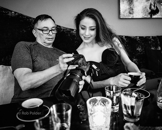 Behind the Scenes photo taken in Naarden Holland of a photographer and his model.