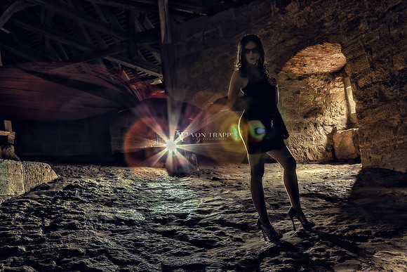 Edgy fashion-glamour photo taken in Rothenburg Germany by San Antonio Glamour Fashion Boudoir Photographer.