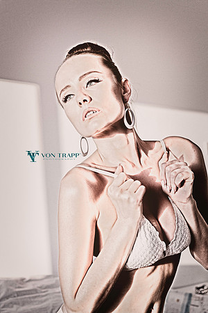 Fashion glamour photo of a woman in lingerie.