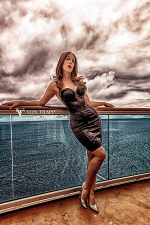 Fashion photo of a hot woman in a sexy dress.