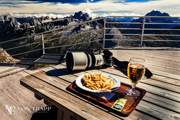 ,Glamour photograph by Austin Glamour Photographer Richard von Trapp. San Antonio/Austin photographer stops for lunch in the Dolomites.