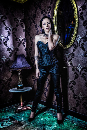 Edgy woman in a glamour photograph.