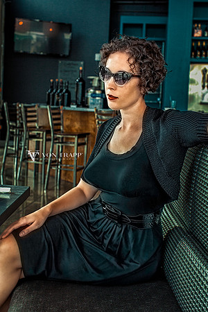 Retro_inspired photo of a woman wearing a bullet bra. Austin Sexy Edgy Evocative Elegant Boudoir Glamour Photography.