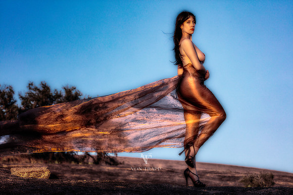 Art nude color photo taken in the Texas hill country.